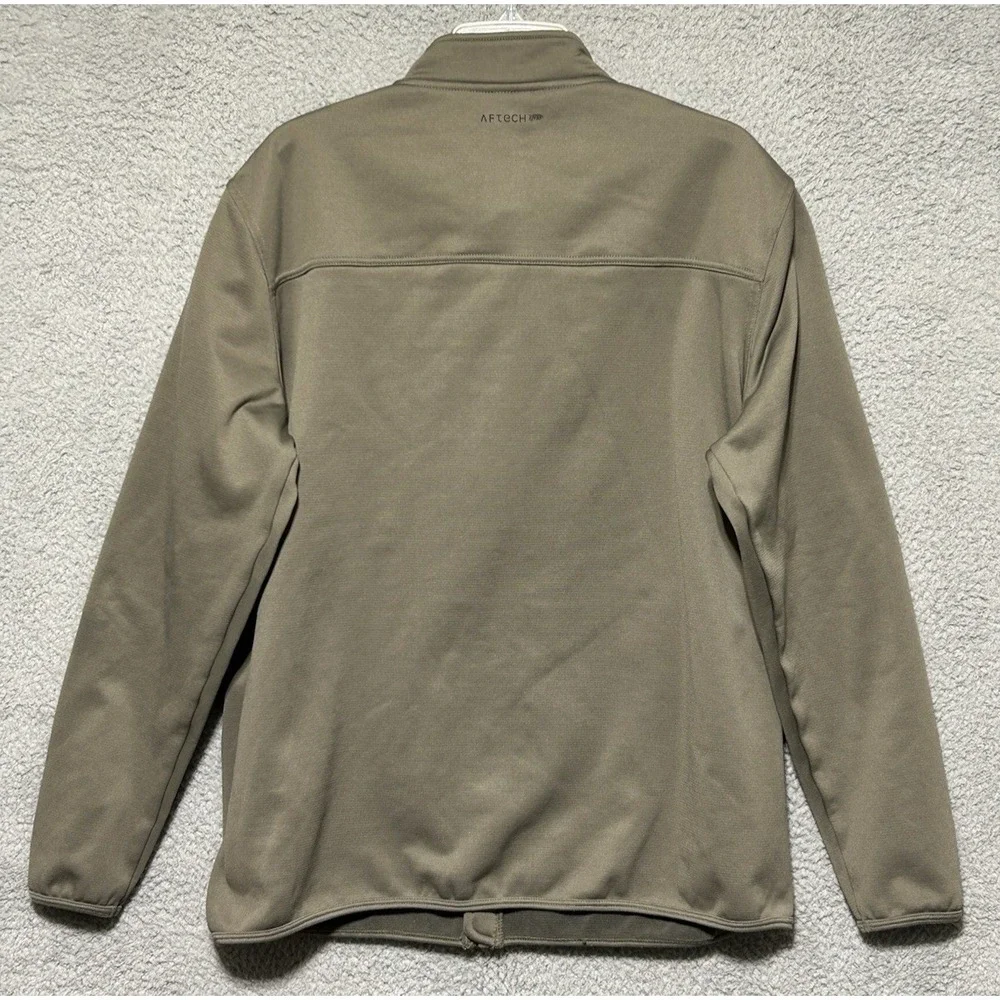 Aftco Full Zip Fleece Jacket Mid Layer Large Green Aftech Fishing Boating Casual